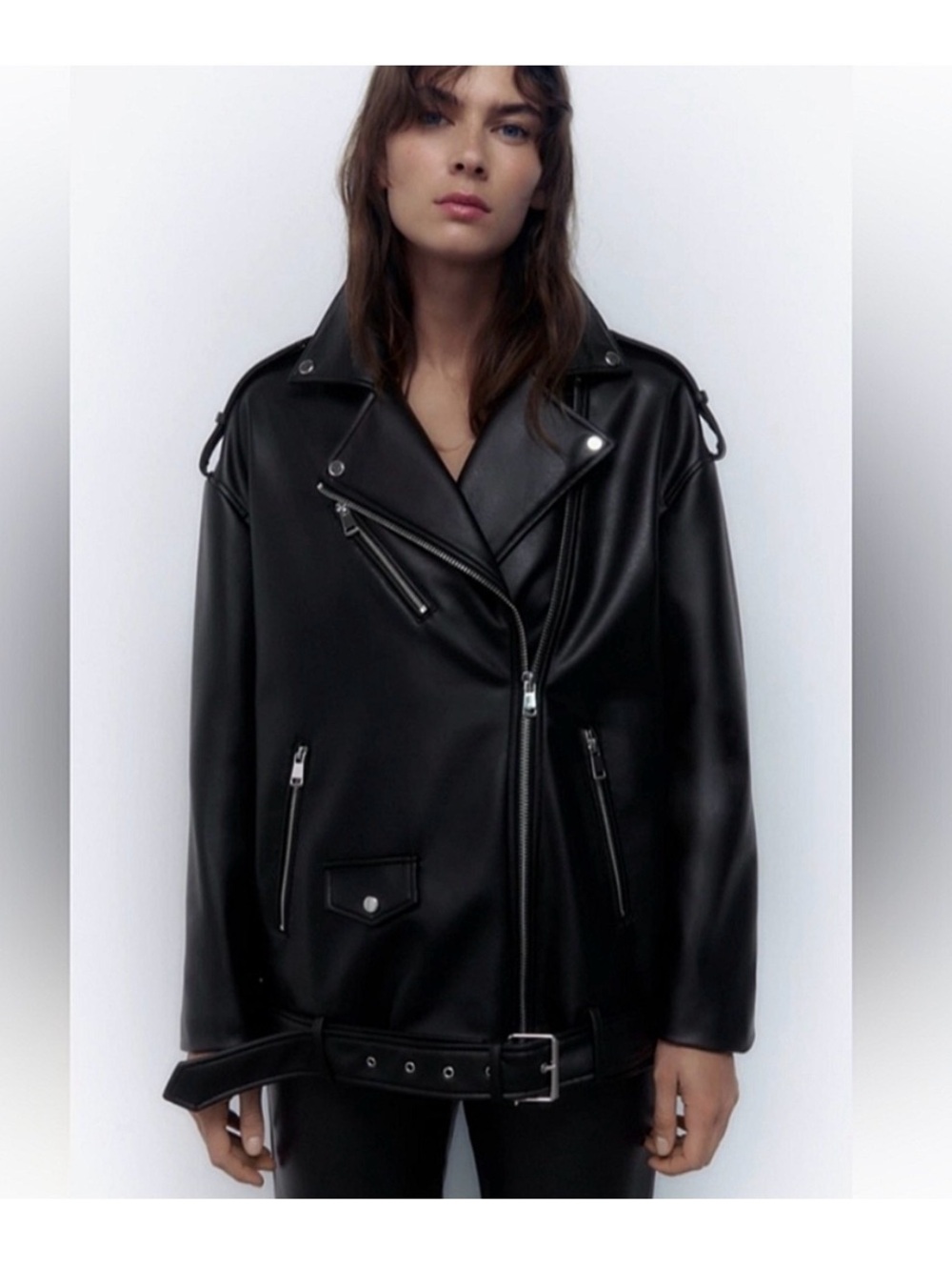 ZARA Faux Leather Oversized
Jacket size XS